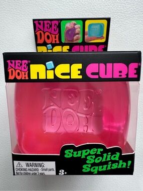 SHIPS TODAY! NeeDoh Nice Cube Pink Squishy Fidget Toy TikTok Viral NEW